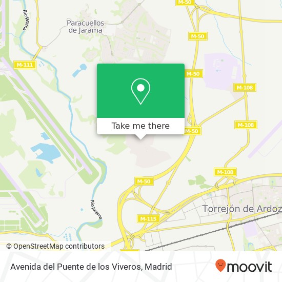 mapa Avenida del Puente de los Viveros