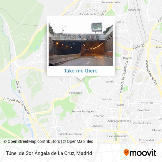 Túnel de Sor Ángela de La Cruz map