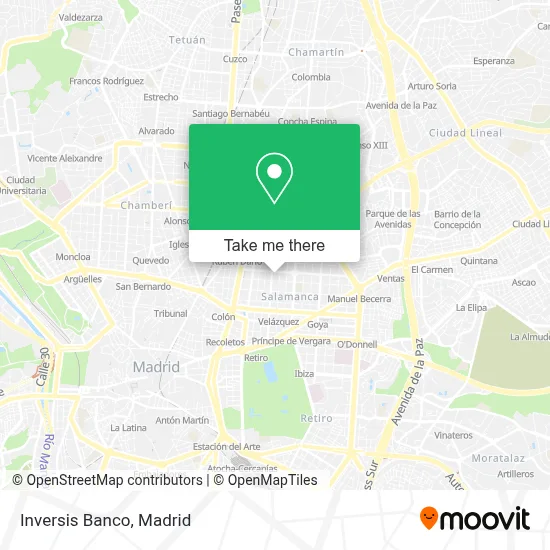 Inversis Banco map