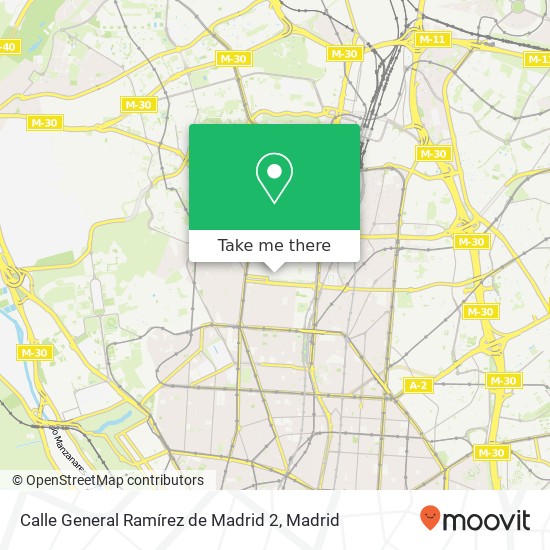 Calle General Ramírez de Madrid 2 map