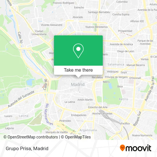 Grupo Prisa map