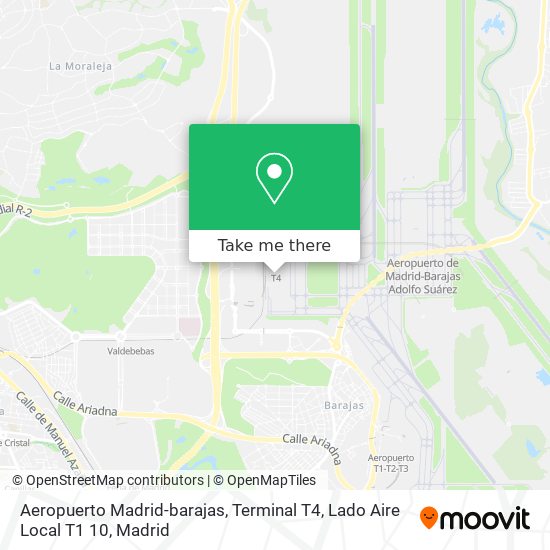 Aeropuerto Madrid-barajas, Terminal T4, Lado Aire Local T1 10 map