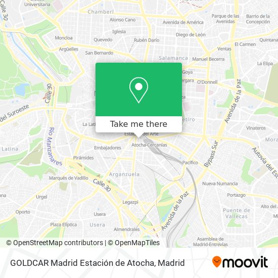 GOLDCAR Madrid Estación de Atocha map