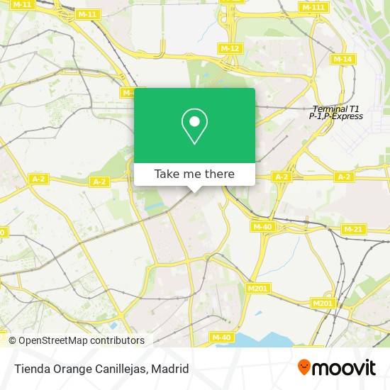 Tienda Orange Canillejas map