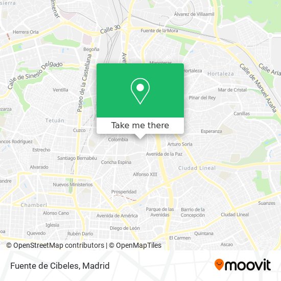 Fuente de Cibeles map