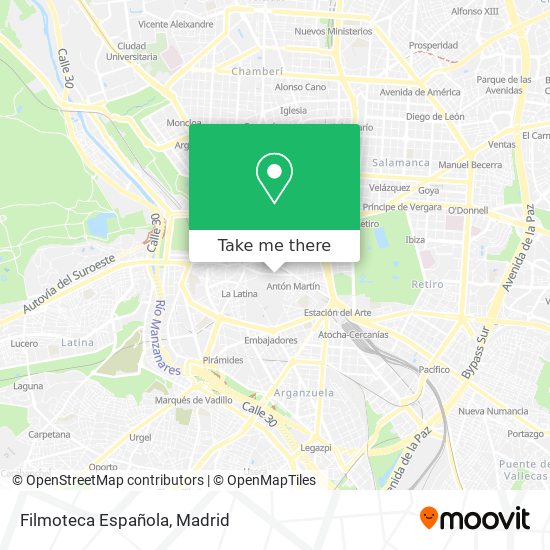 mapa Filmoteca Española