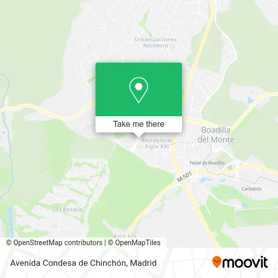 Avenida Condesa de Chinchón map