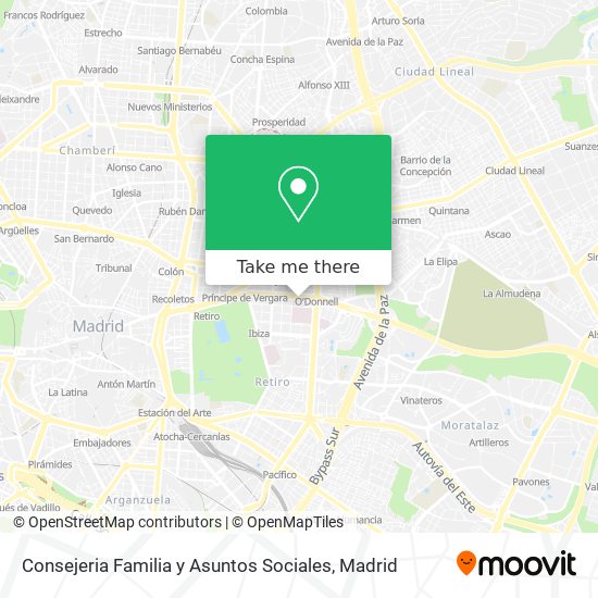 Consejeria Familia y Asuntos Sociales map