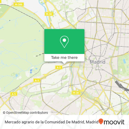 Mercado agrario de la Comunidad De Madrid map