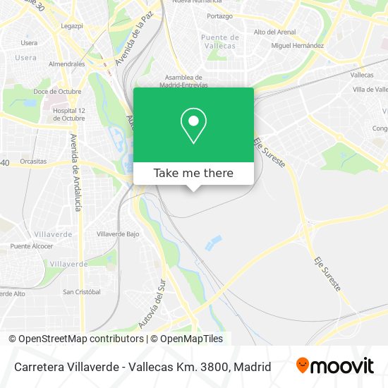 Carretera Villaverde - Vallecas Km. 3800 map
