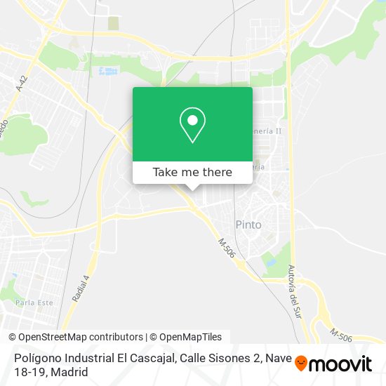 Polígono Industrial El Cascajal, Calle Sisones 2, Nave 18-19 map