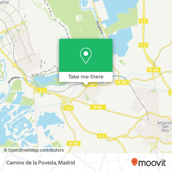 mapa Camino de la Poveda