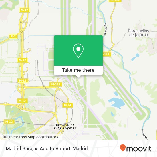 Madrid Barajas Adolfo Airport map