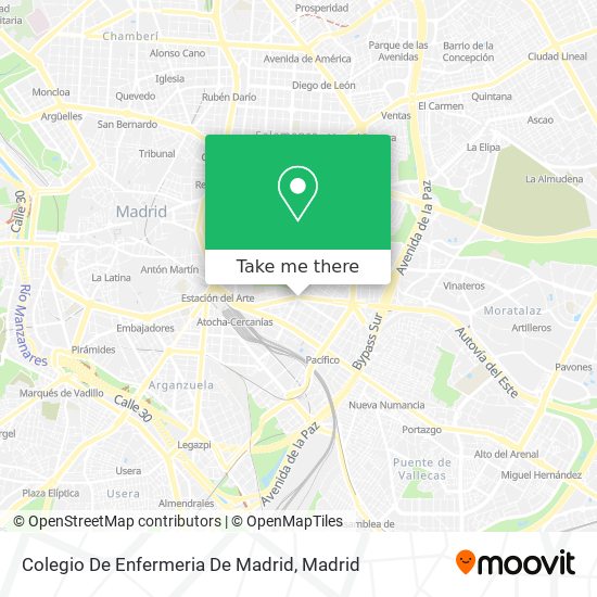 Colegio De Enfermeria De Madrid map