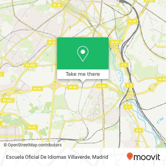 mapa Escuela Oficial De Idiomas Villaverde