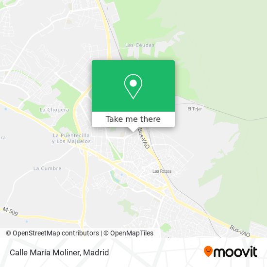 mapa Calle María Moliner