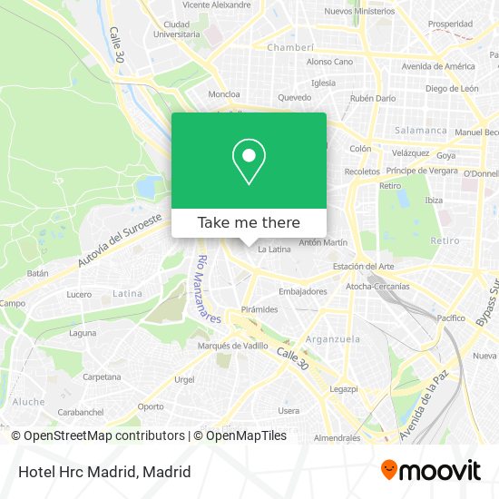 mapa Hotel Hrc Madrid