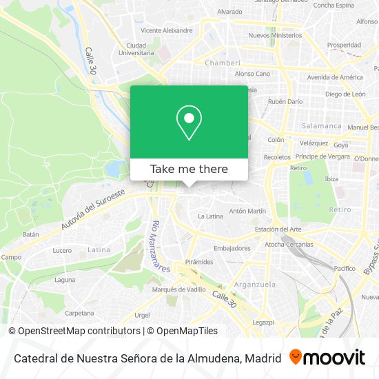 mapa Catedral de Nuestra Señora de la Almudena