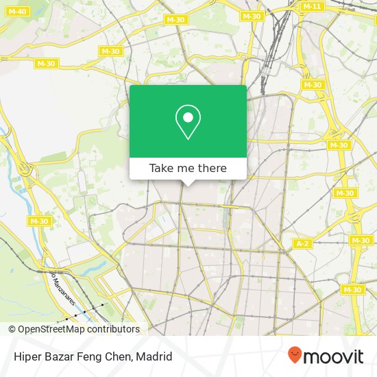 mapa Hiper Bazar Feng Chen