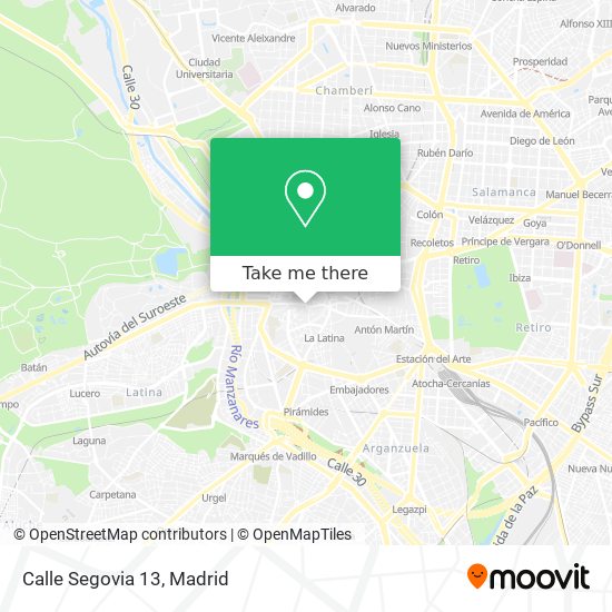 mapa Calle Segovia 13