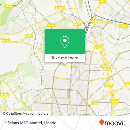 mapa Oficinas MST Madrid