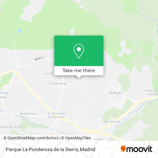 Parque La Ponderosa de la Sierra map