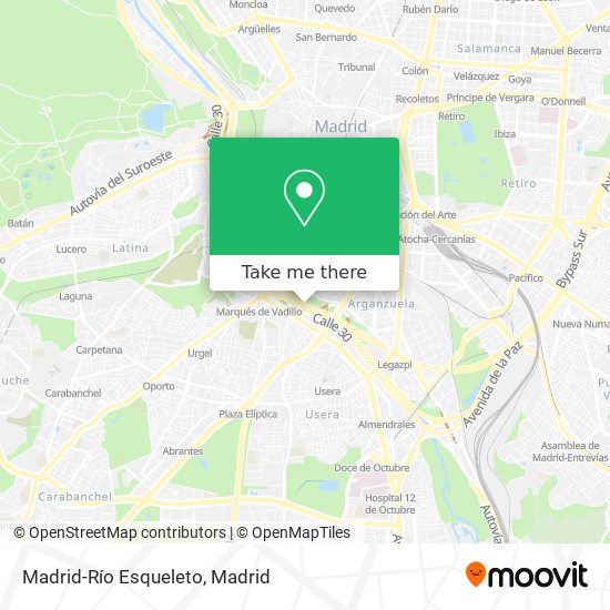 Madrid-Río Esqueleto map