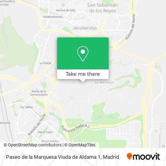 mapa Paseo de la Marquesa Viuda de Aldama 1