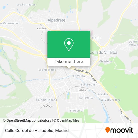 mapa Calle Cordel de Valladolid