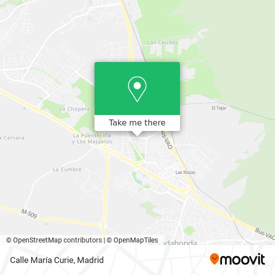 mapa Calle María Curie