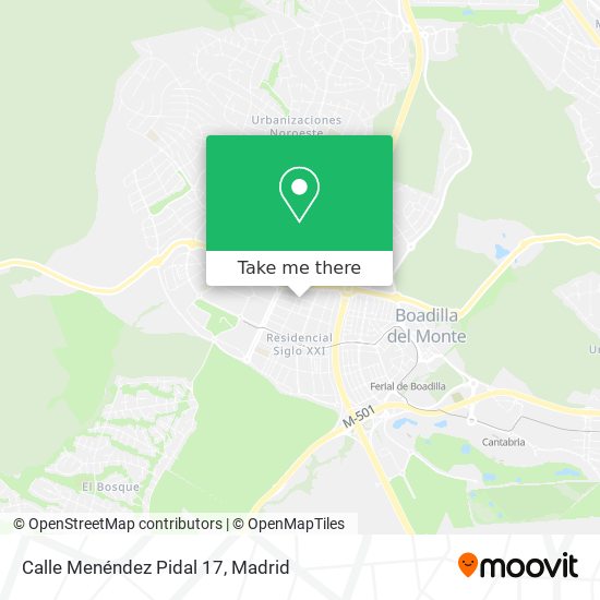 Calle Menéndez Pidal 17 map