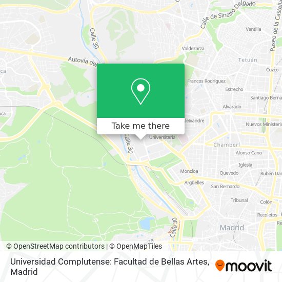 Universidad Complutense: Facultad de Bellas Artes map