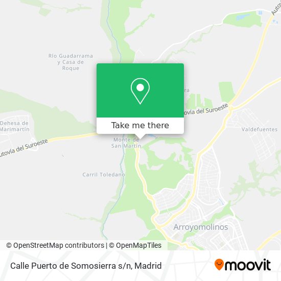 mapa Calle Puerto de Somosierra s/n