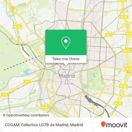 COGAM, Colectivo LGTB de Madrid map