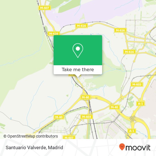 Santuario Valverde map