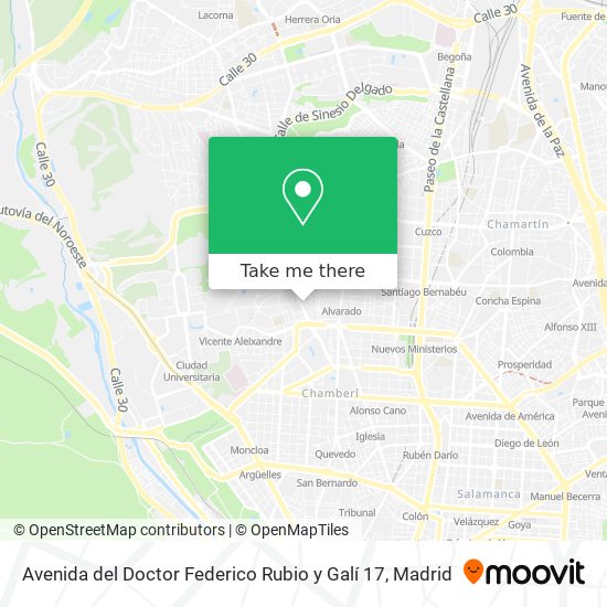 mapa Avenida del Doctor Federico Rubio y Galí 17