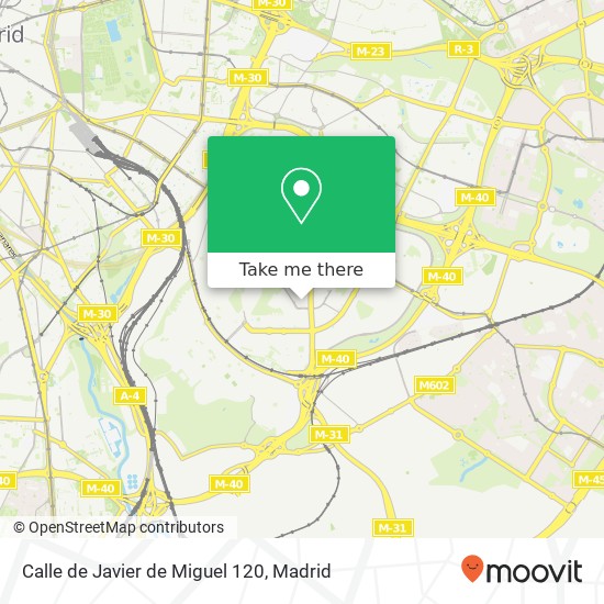 mapa Calle de Javier de Miguel 120