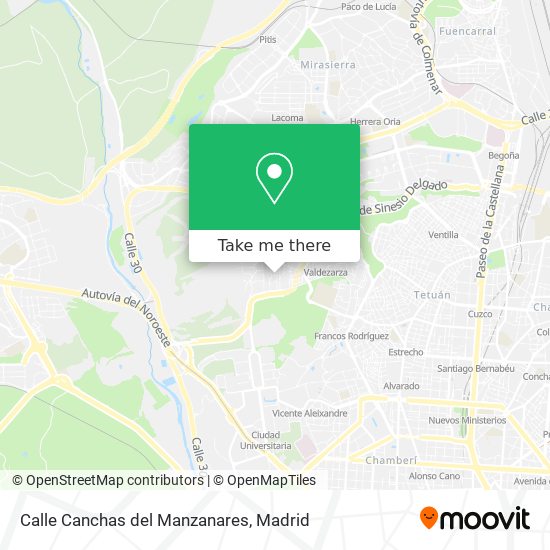 Calle Canchas del Manzanares map