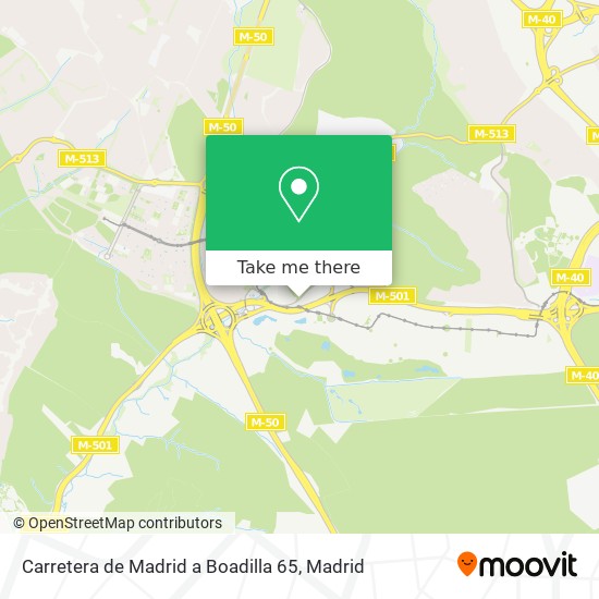 Carretera de Madrid a Boadilla 65 map