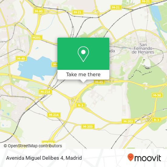 mapa Avenida Miguel Delibes 4