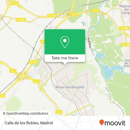 Calle de los Robles map