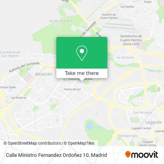 mapa Calle Ministro Fernandez Ordoñez 10