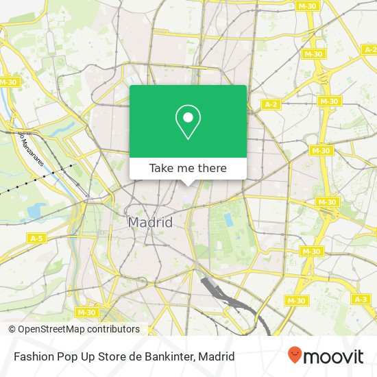 mapa Fashion Pop Up Store de Bankinter