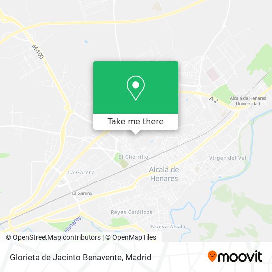 mapa Glorieta de Jacinto Benavente