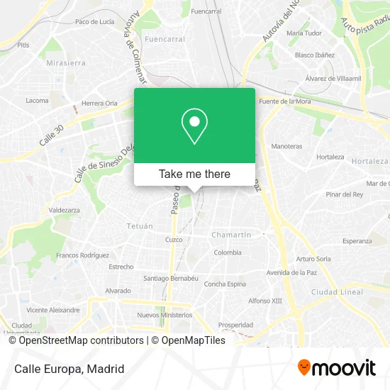 Calle Europa map