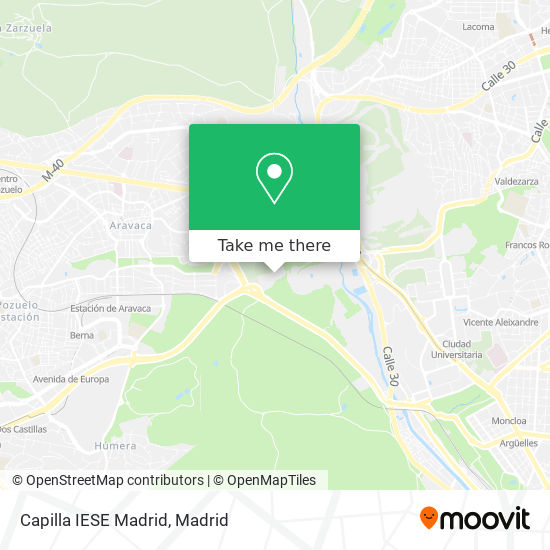 Capilla IESE Madrid map