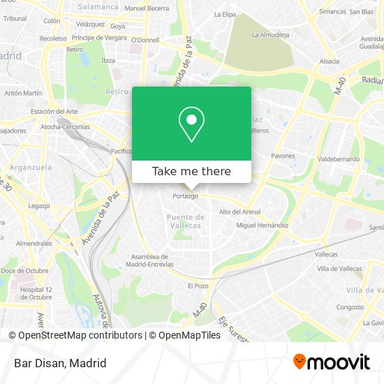 mapa Bar Disan