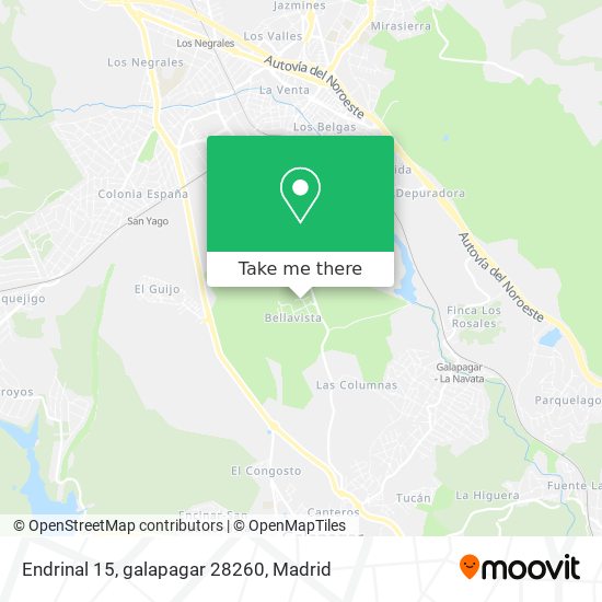 Endrinal 15, galapagar 28260 map