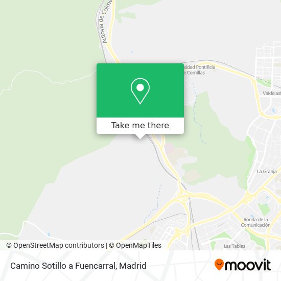 Camino Sotillo a Fuencarral map