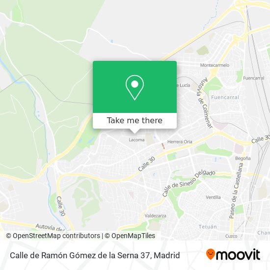 mapa Calle de Ramón Gómez de la Serna 37